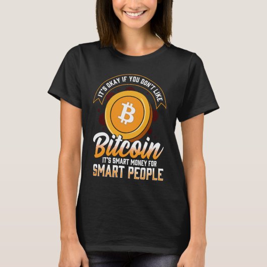 Bitcoin In code we trust BTC Crypto and Bitcoin Tシャツ (正面)