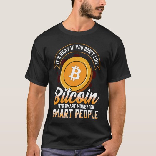 Bitcoin In code we trust BTC Crypto and Bitcoin Tシャツ (正面)