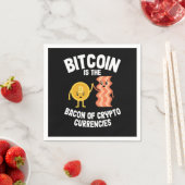 Bitcoin Is The Bacon Funny Crypto BTC Hodl Gift スタンダードカクテルナプキン (インサイチュ)