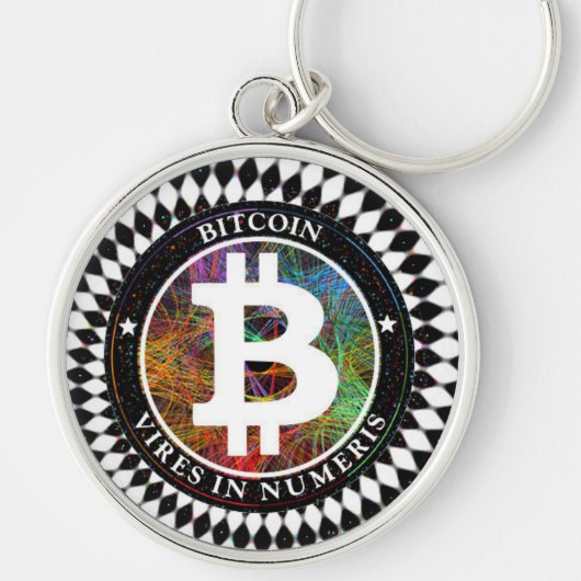 Bitcoin Keychain Cryptocurrencyデジタルの芸術 キーホルダー (正面)