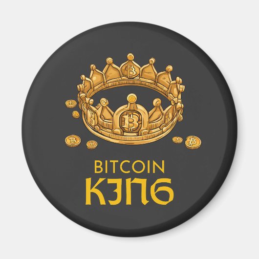 Bitcoin King Crypto King父の日 マグネット (正面)