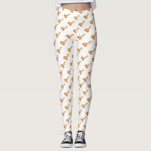 Bitcoin Leggings for the crypto girls レギンス (正面)