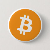 Bitcoin Logo 缶バッジ (正面)