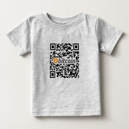 Bitcoin Logo and Address ベビーTシャツ (正面)