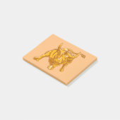 Bitcoin Logo Gold Bull ポストイット (アングル)