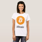Bitcoin Logo mit Schrift Tシャツ (正面フル)
