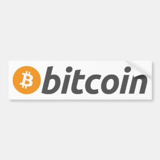 Bitcoin Logo Schrift バンパーステッカー