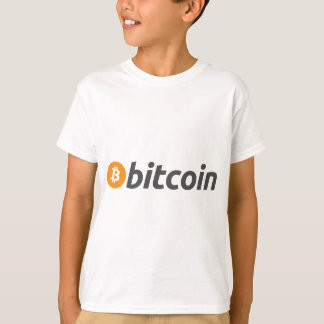 Bitcoin Logo Schrift Tシャツ