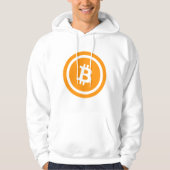Bitcoin Men's Basic Hooded Sweatshirt パーカ (正面)
