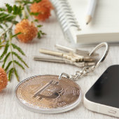 Bitcoin metallic made of copper. M1 キーホルダー (正面右)
