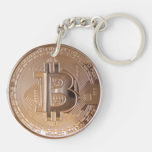 Bitcoin metallic made ​​of copper. M1 キーホルダー (裏面)