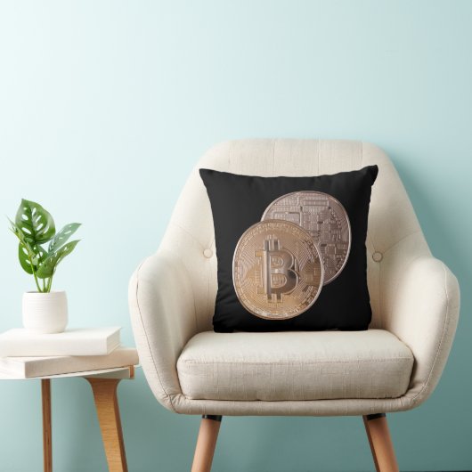 Bitcoin metallic made ​​of copper. M1 クッション (椅子)