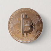 Bitcoin metallic made ​​of copper. M1 缶バッジ (正面)