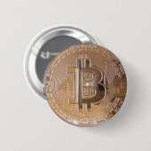 Bitcoin metallic made ​​of copper. M1 缶バッジ (正面&裏面)