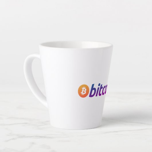 Bitcoin Miami カフェラテマグ (左アングル)