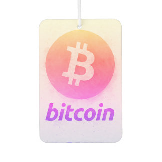 Bitcoin Miami Watercolor (Logo + Text) カーエアーフレッシュナー