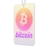 Bitcoin Miami Watercolor (Logo + Text) カーエアーフレッシュナー (左)