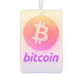 Bitcoin Miami Watercolor (Logo + Text) カーエアーフレッシュナー (裏面)