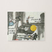 Bitcoin millionaire japanese caricature ビットコイン風刺画4 ジグソーパズル (横)