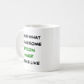 bitcoin miner 素晴らし、 コーヒーマグカップ (正面左)