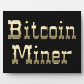 Bitcoin Miner （黒） フォトプラーク (正面)