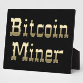 Bitcoin Miner （黒） フォトプラーク (側面)