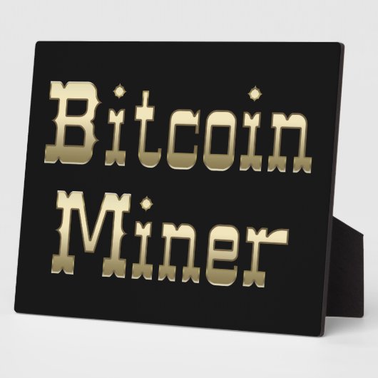 Bitcoin Miner （黒） フォトプラーク (側面)