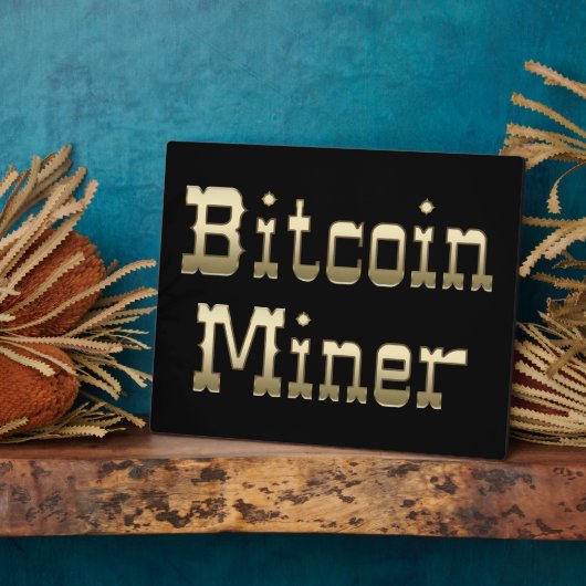 Bitcoin Miner （黒） フォトプラーク (側面)