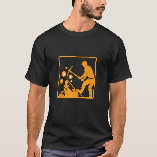 Bitcoin Miner Btcマイニング暗号通貨デジタルMo Tシャツ (正面)