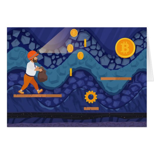 Bitcoin Miner Cryptocurrency BTCアニメおもしろいー (正面横)