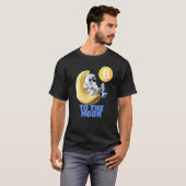 Bitcoin Miner To The Moon Blockchain暗号通貨 Tシャツ (正面フル)