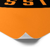 Bitcoin mission to the Moon orange black ポスター (角)