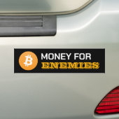 Bitcoin Money For Enemies Bumper Sticker バンパーステッカー (車上)