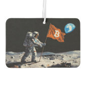 "Bitcoin Moon" 油絵 #1 カーエアーフレッシュナー (裏面)