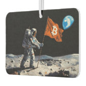 "Bitcoin Moon" 油絵 #1 カーエアーフレッシュナー (左)