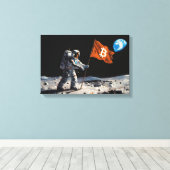 "Bitcoin Moon" 油絵 #1 キャンバスプリント (インサイチュ (ウッドフロア))