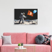 "Bitcoin Moon" 油絵 #1 キャンバスプリント (インサイチュ (リビング))