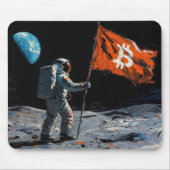 "Bitcoin Moon" 油絵 #5 マウスパッド (正面)