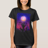 Bitcoin Moon Tombstone Graveyard Creepy Halloween Tシャツ (正面)