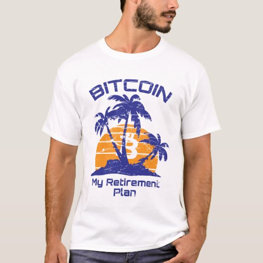 Bitcoin my退職計画Cryptocurrency BTC Tシャツ (正面)