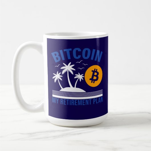 Bitcoin My Retirement, Island Vibes Tropical  コーヒーマグカップ (左)