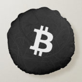 Bitcoin Neuron Black ラウンドクッション (裏面)
