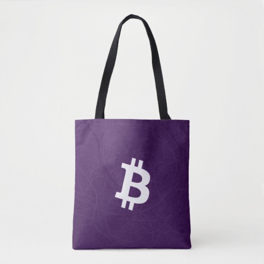 Bitcoin Neuron Dark Purple トートバッグ (正面)