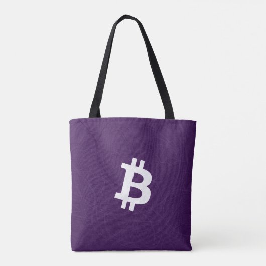 Bitcoin Neuron Dark Purple トートバッグ (裏面)