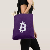 Bitcoin Neuron Dark Purple トートバッグ (クローズアップ)
