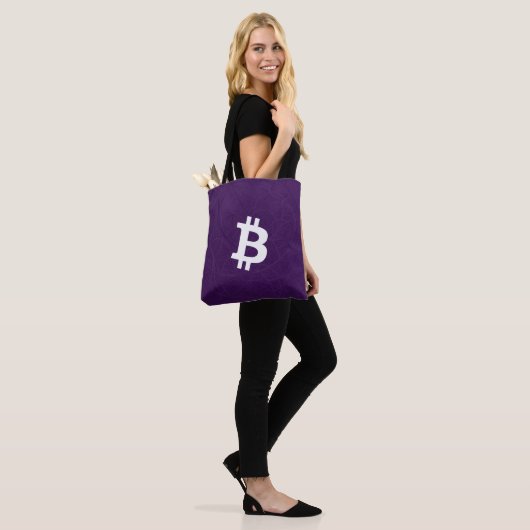 Bitcoin Neuron Dark Purple トートバッグ (モデル)