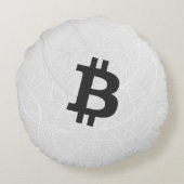 Bitcoin Neuron White ラウンドクッション (裏面)