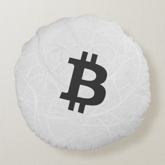 Bitcoin Neuron White ラウンドクッション (裏面)