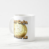 bitcoin One Coin to Rule Them All mug コーヒーマグカップ (正面左)