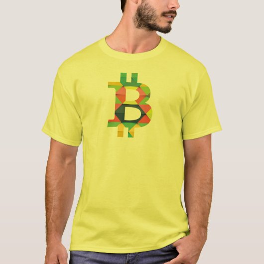 BITCOIN/PATTERN-Men's T-Shirt Tシャツ (正面)